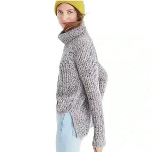 Madewell Women's Wool Silk Blend Colorfleck Turtleneck Sweater Size xxl